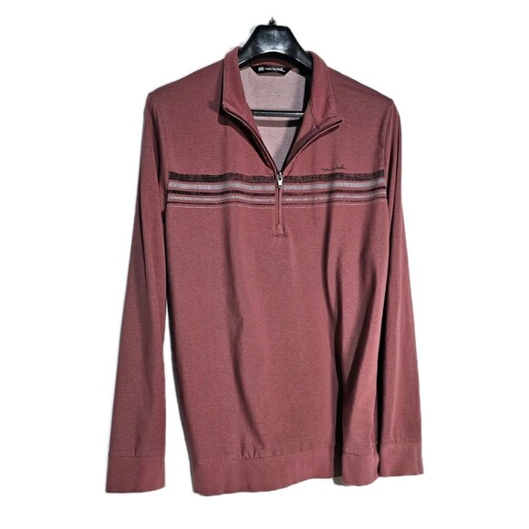 Travis Mathew Sweatshirt In The Line Up Mens Med Red Long Sleeve Pullover Golf - Picture 2 of 5
